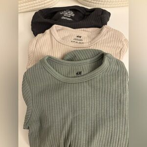 Like NEW! Set of 3 organic cotton H&M onsies